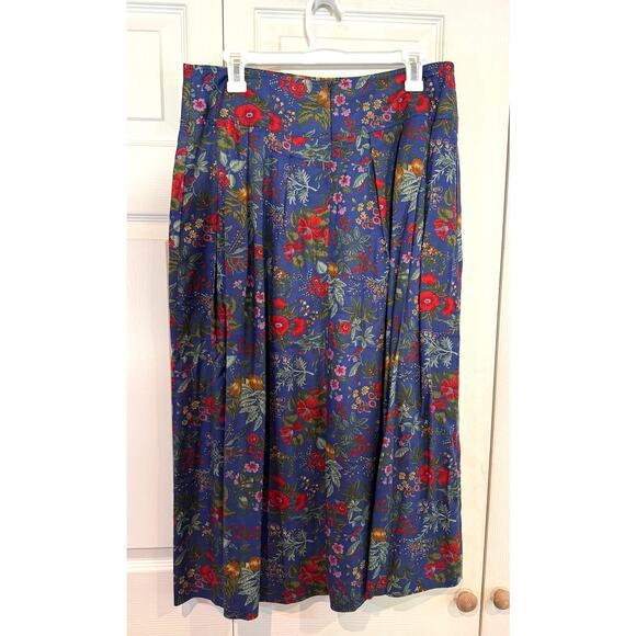 Vintage Floral Blue Maxi Skirt - Picture 2 of 5